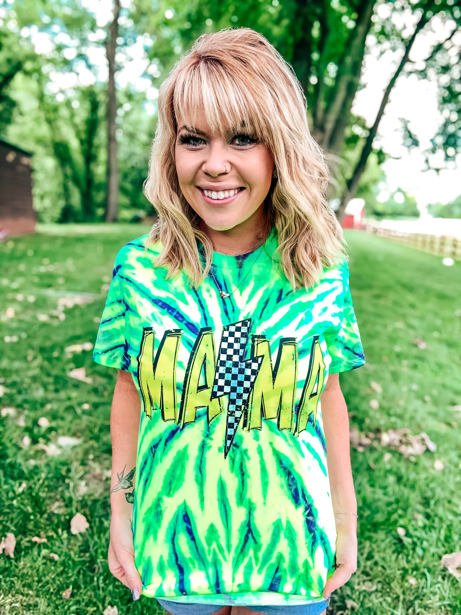 Vibrant MAMA Tie-Dye Tee