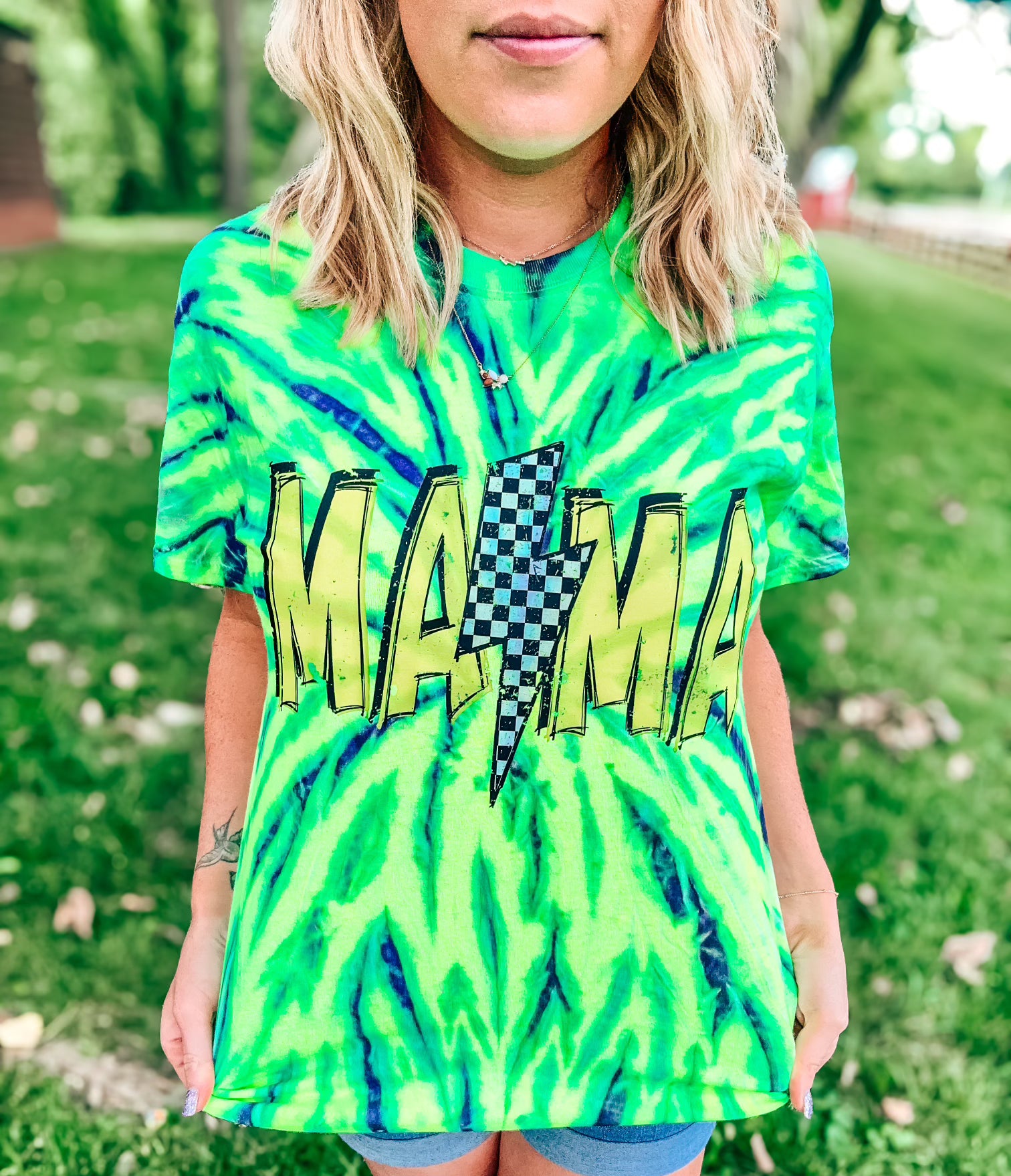 Vibrant MAMA Tie-Dye Tee