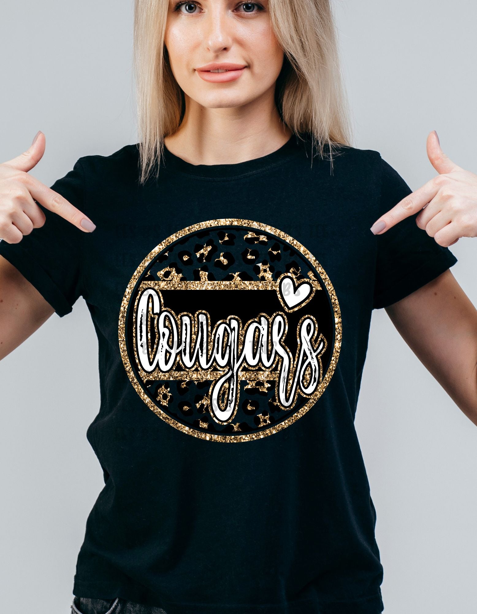 Adult KR Cougars Black Tshirt